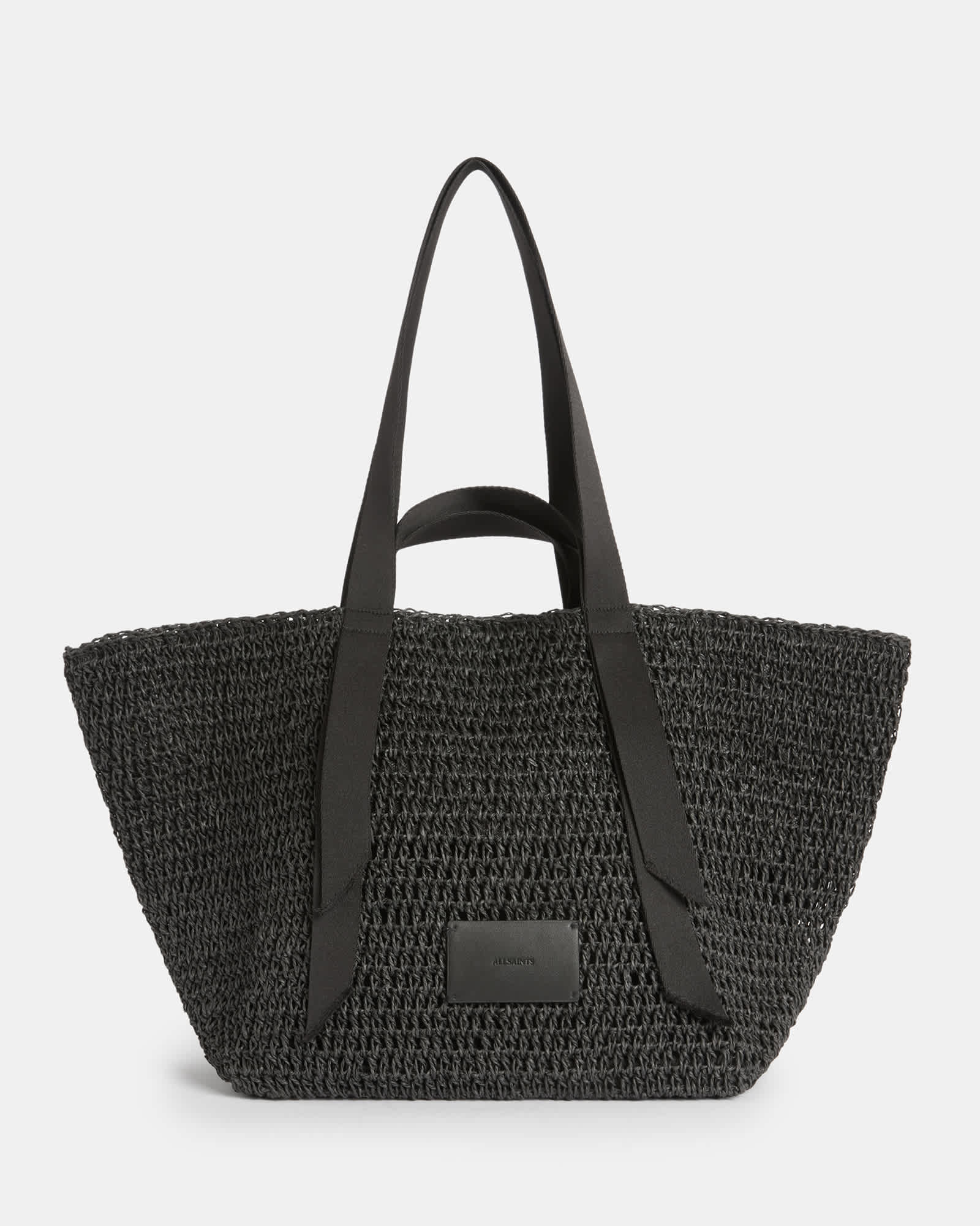 注目のブランド Jacqueline Straw Tote Bag Black | ALLSAINTS US バッグ