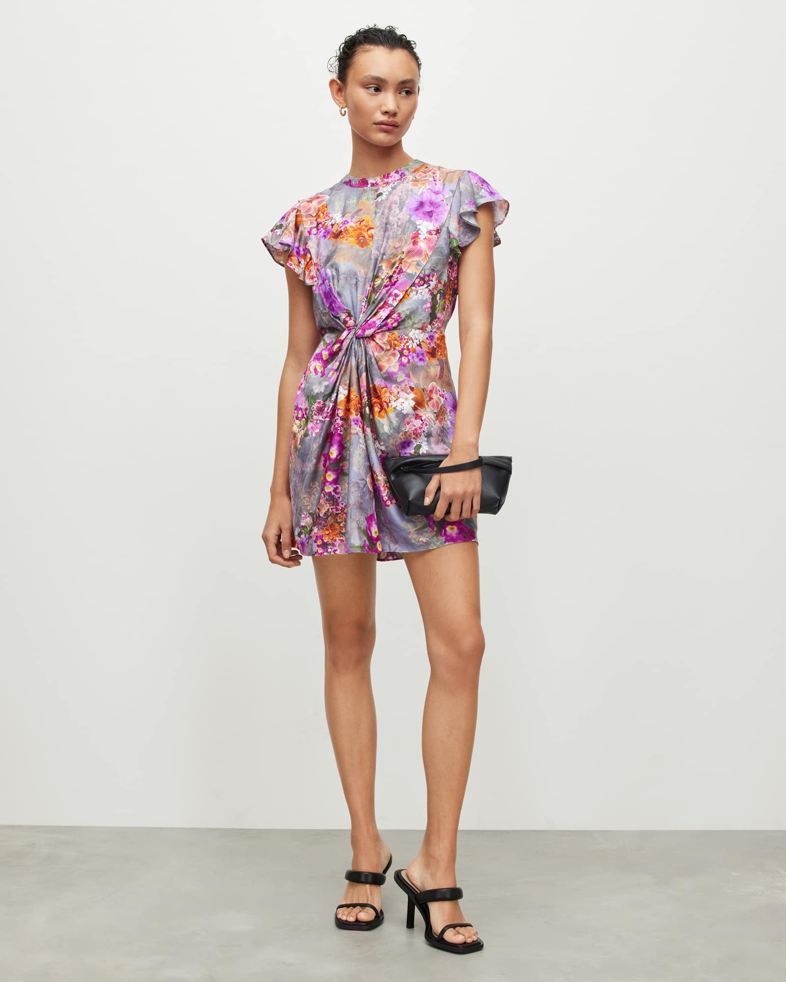 Jemille Lucia Silk Blend Mini Dress PEACE PINK | ALLSAINTS