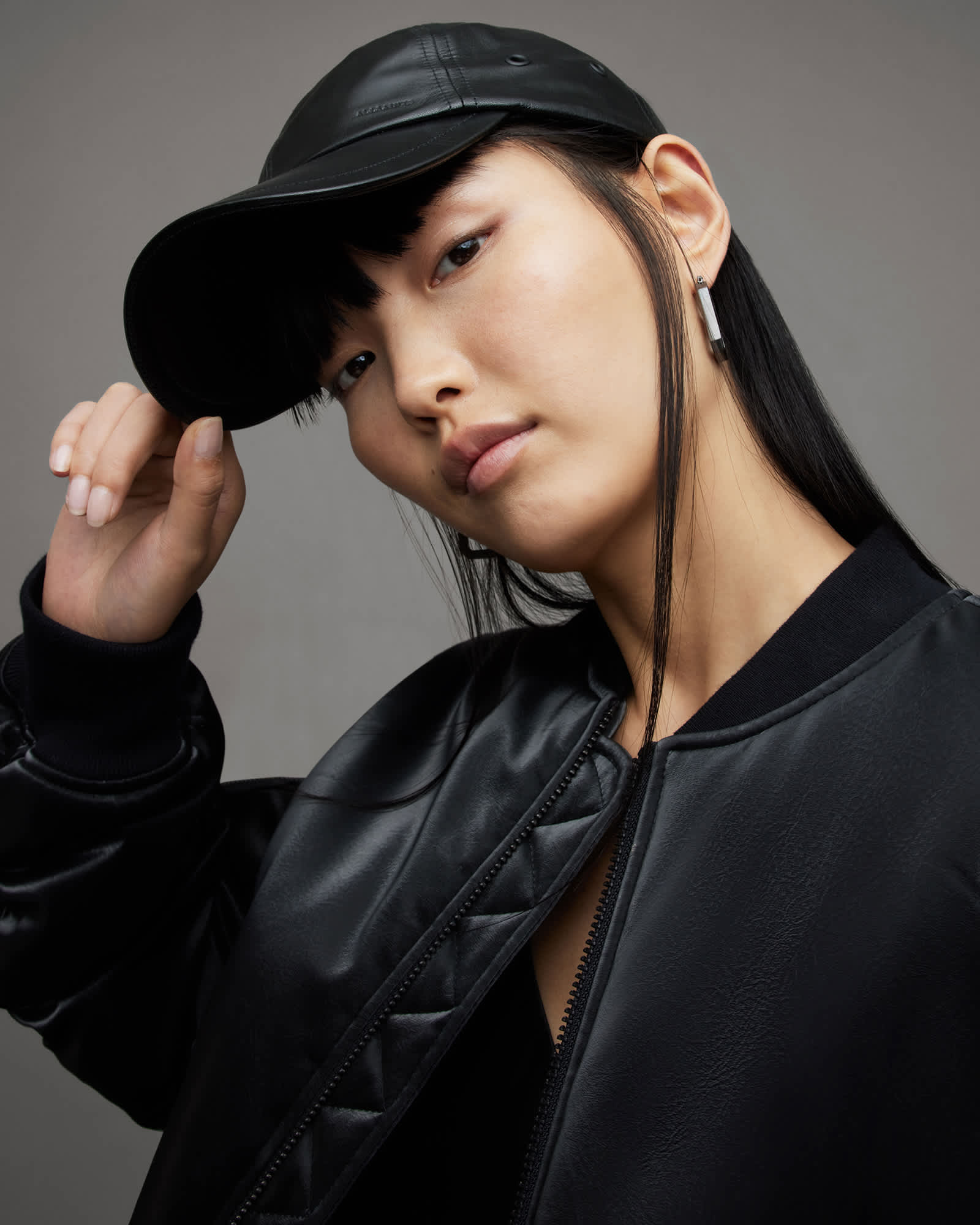 【Cole Haan】★キャップ★ Women's Leather Baseball Cap キャンバスウィズレザーベースボールキャップ womens 7000