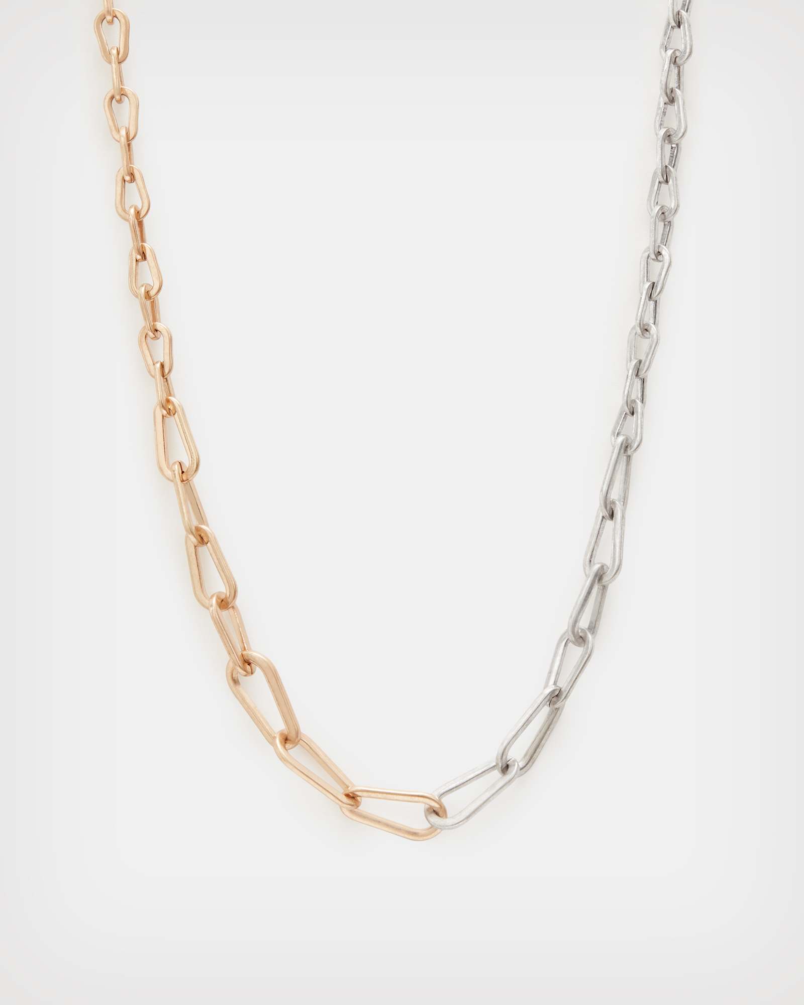 Carrie Chunky Carabiner Necklace WARM BRASS/SILVER | ALLSAINTS Canada