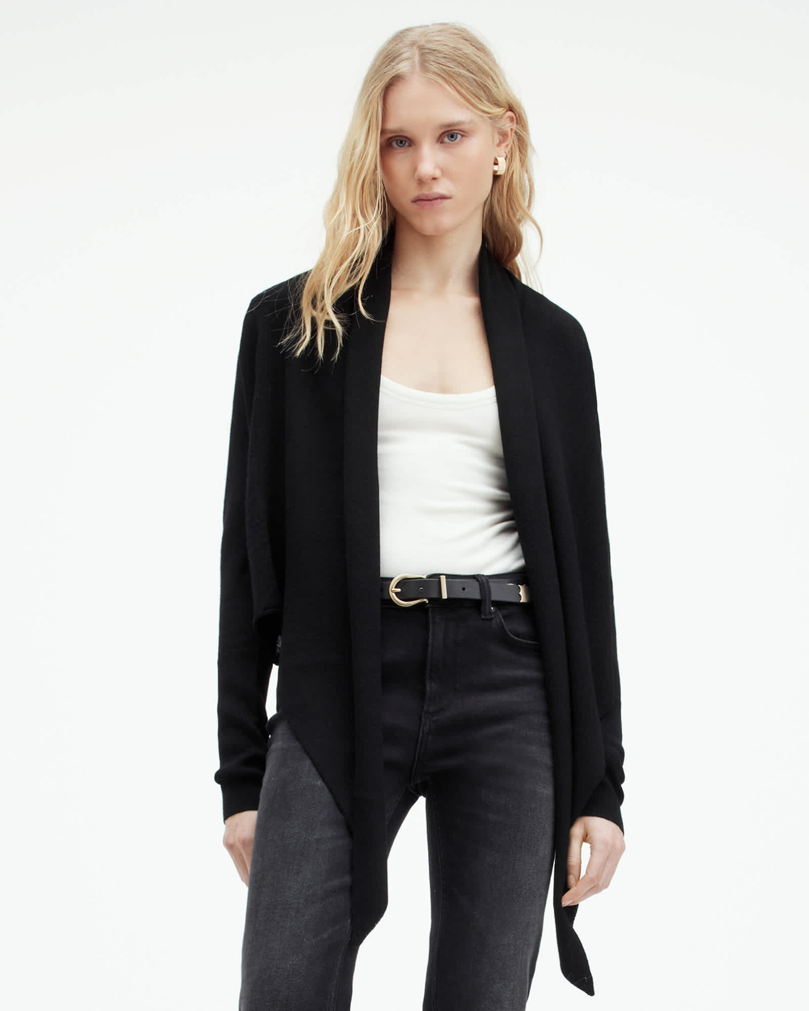 Wasson Pirate Lightweight Cardigan Black | ALLSAINTS US