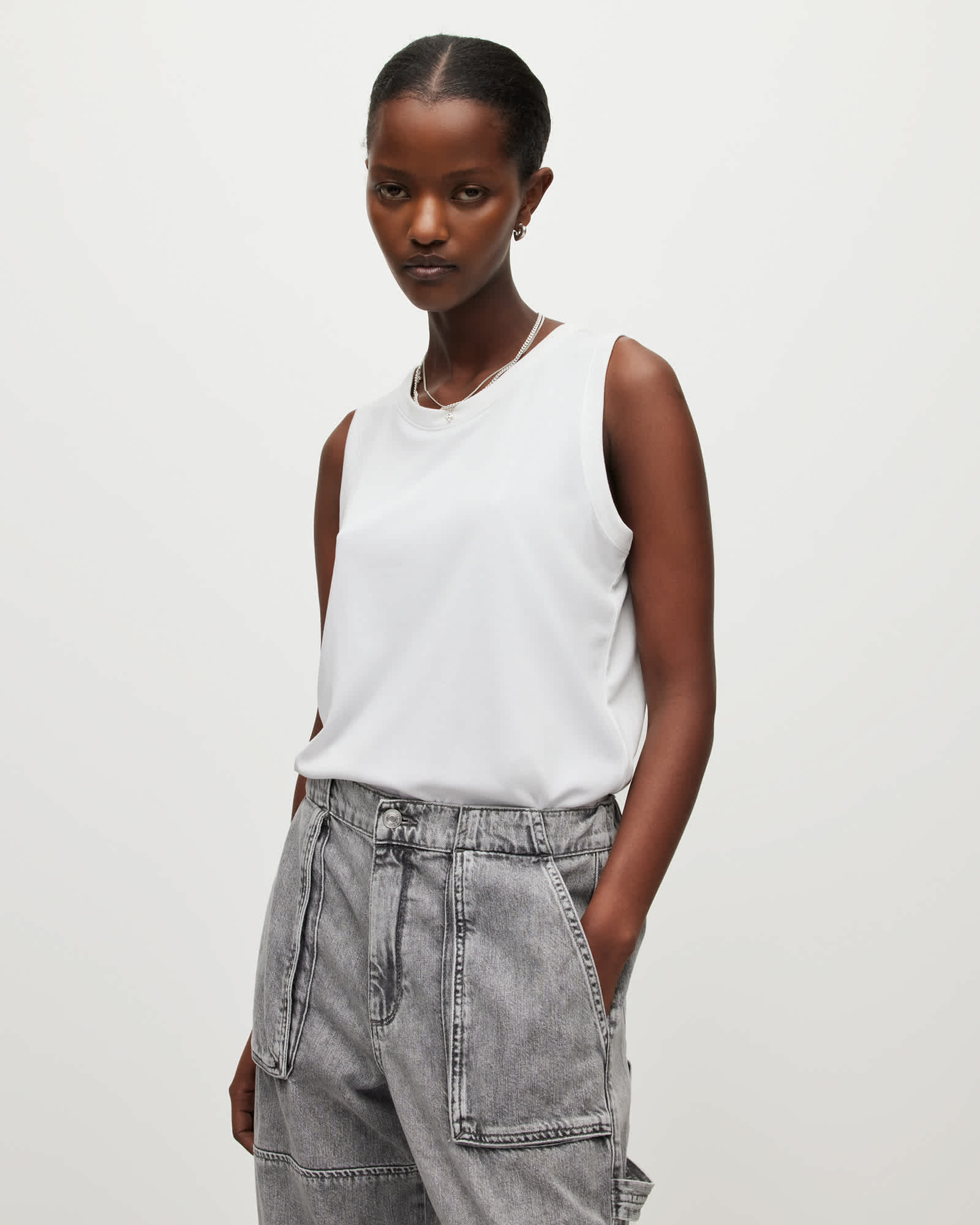 Nori Tank White | ALLSAINTS US