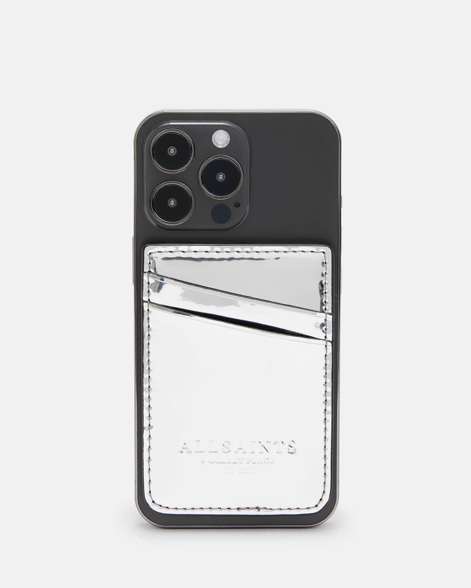 ALLSAINTS Snake Effect Leather Cardholderレザーカードケース Serpent Black Cardholder