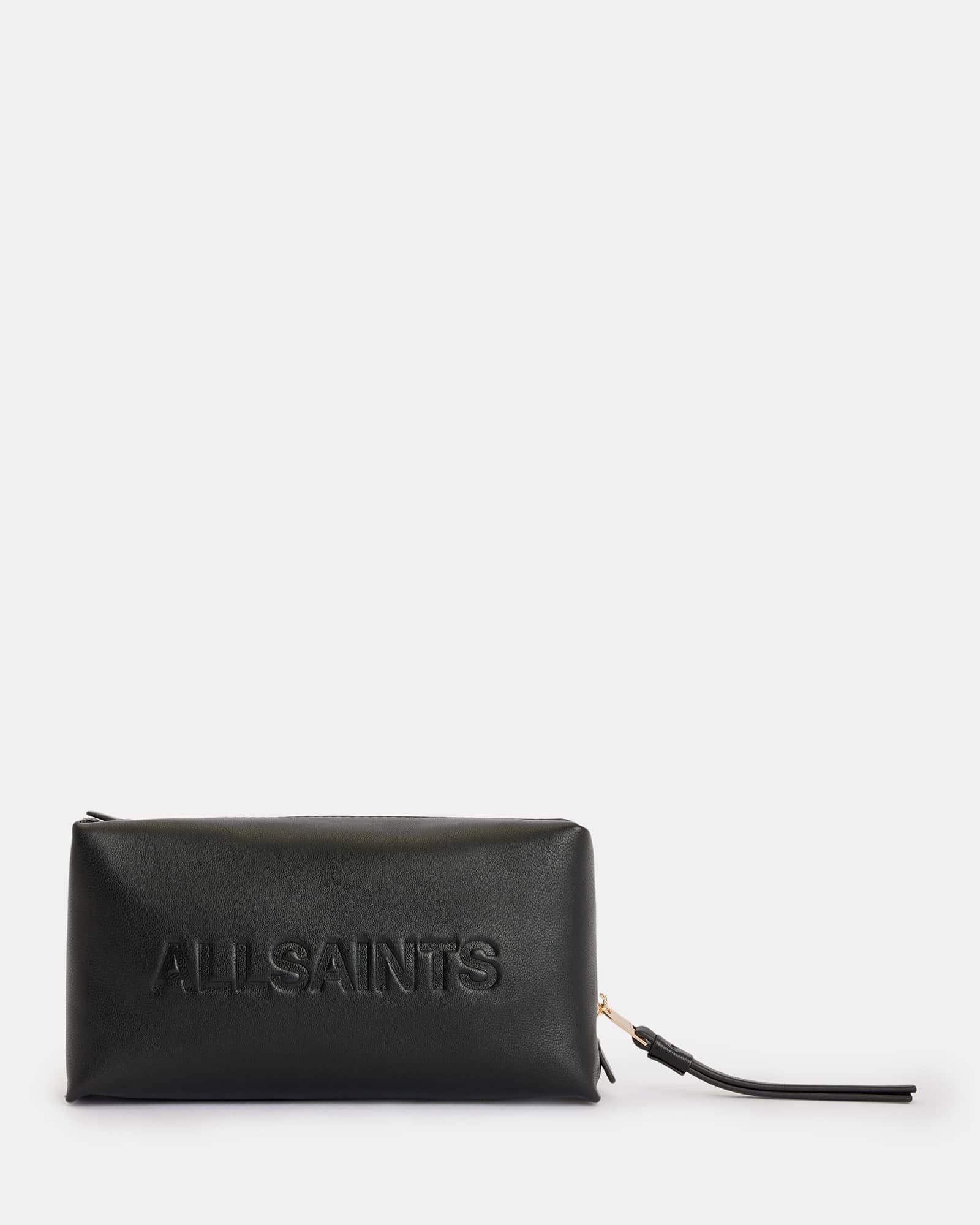 Elliotte Leather Storage Pouch Bag Black | ALLSAINTS US
