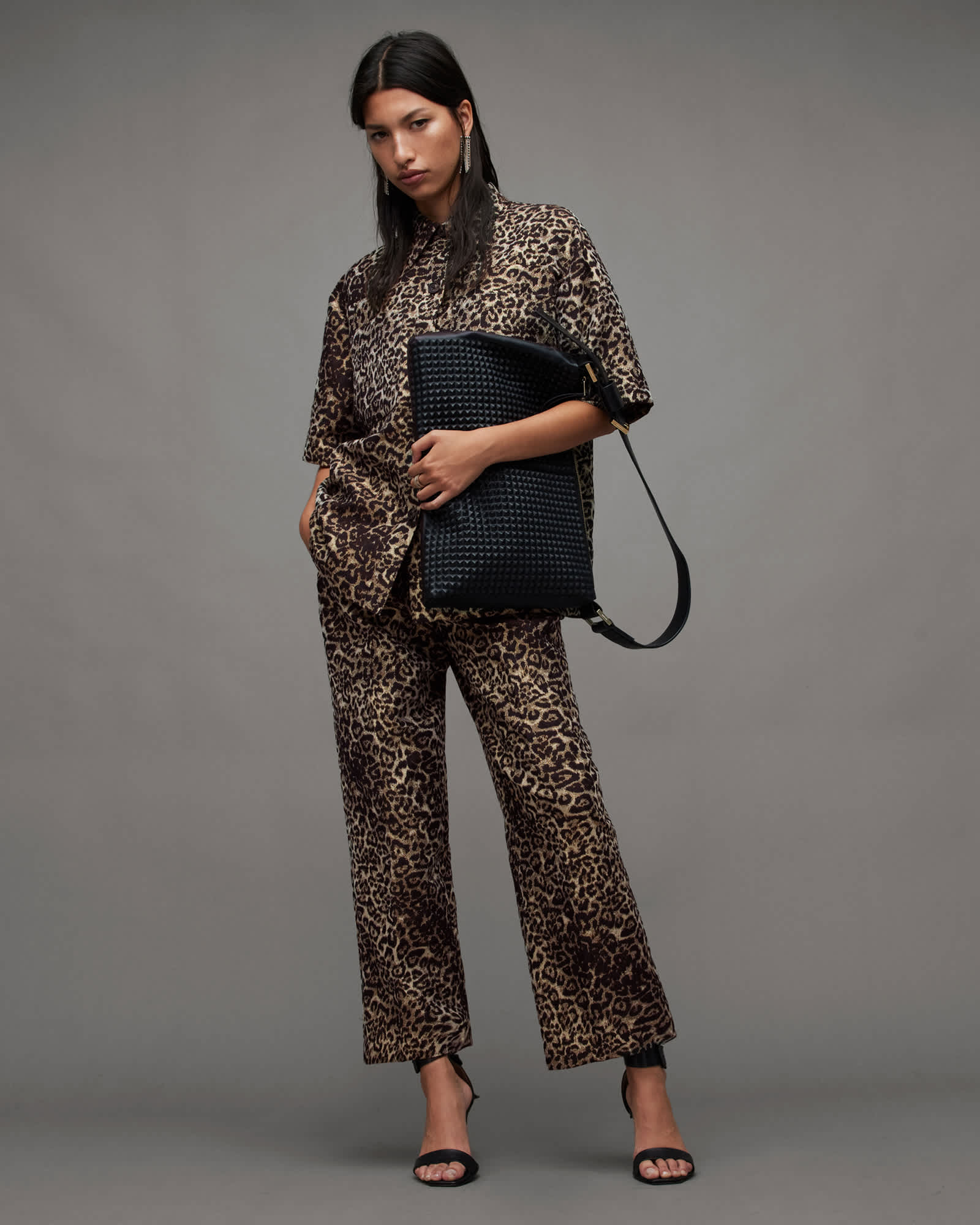 Jemi Leopard Print Relaxed Fit Pants LEOPARD GOLD | ALLSAINTS US