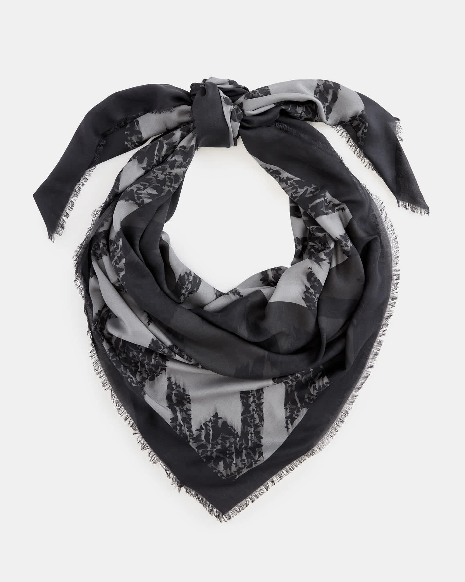 LARGE SQUARE SCARF LUXE BLACK main image 0