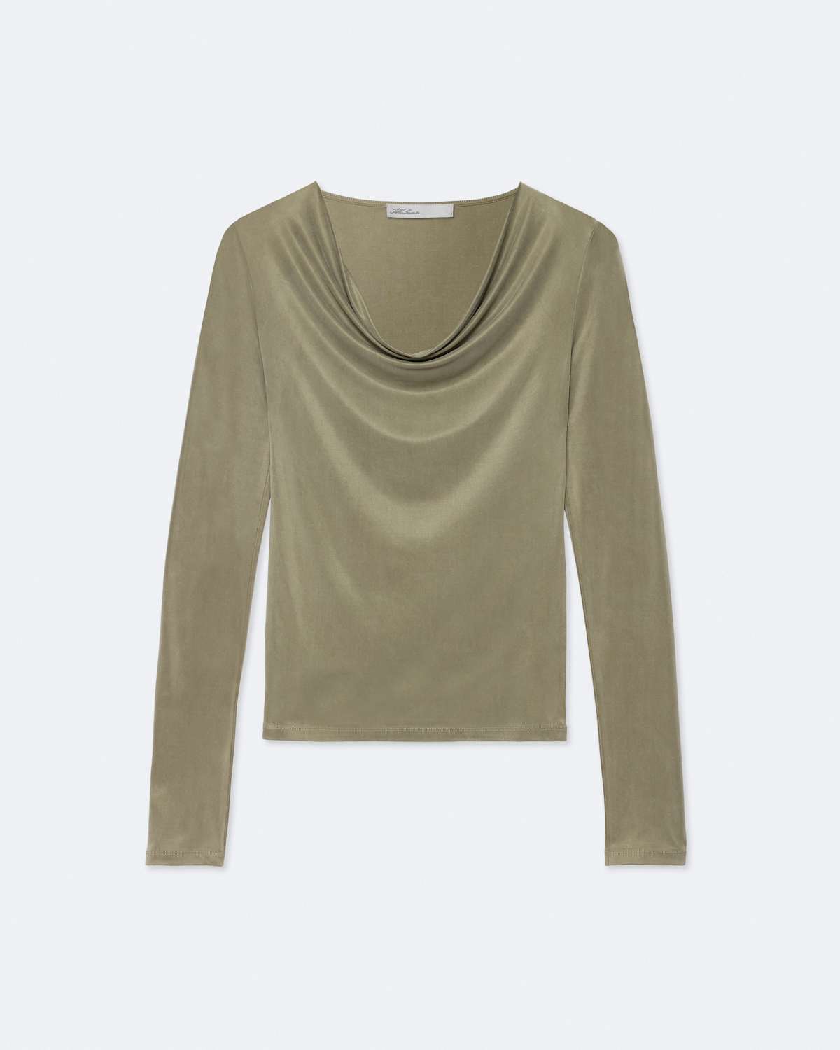 Lilla Cowl-Neck Slim-Fit Dress by AllSaints