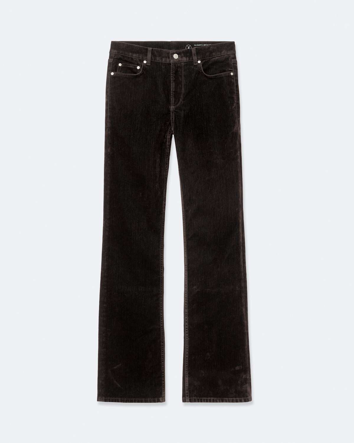 Eve Flocked Denim High-Rise Bootcut Jeans by AllSaints