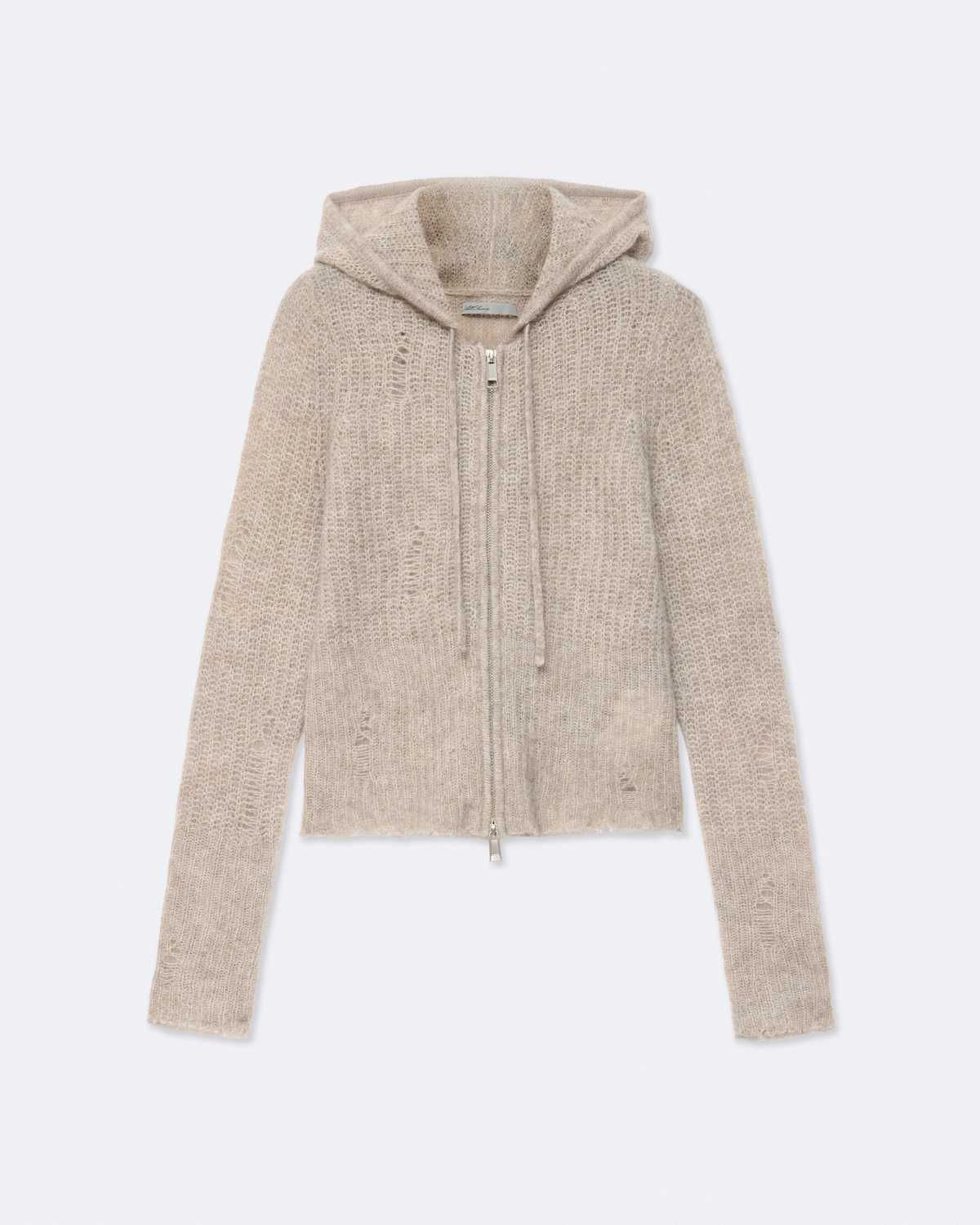 Mabel Cropped Alpaca-Blend Hoodie by AllSaints