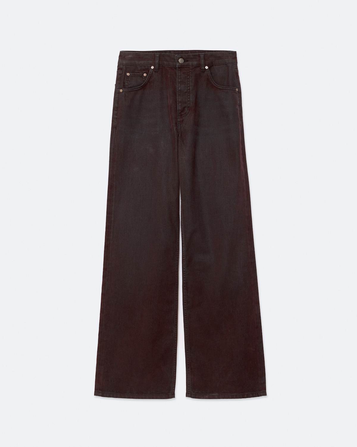 Lou Flocked Denim High-Rise Relaxed-Fit Jeans by AllSaints