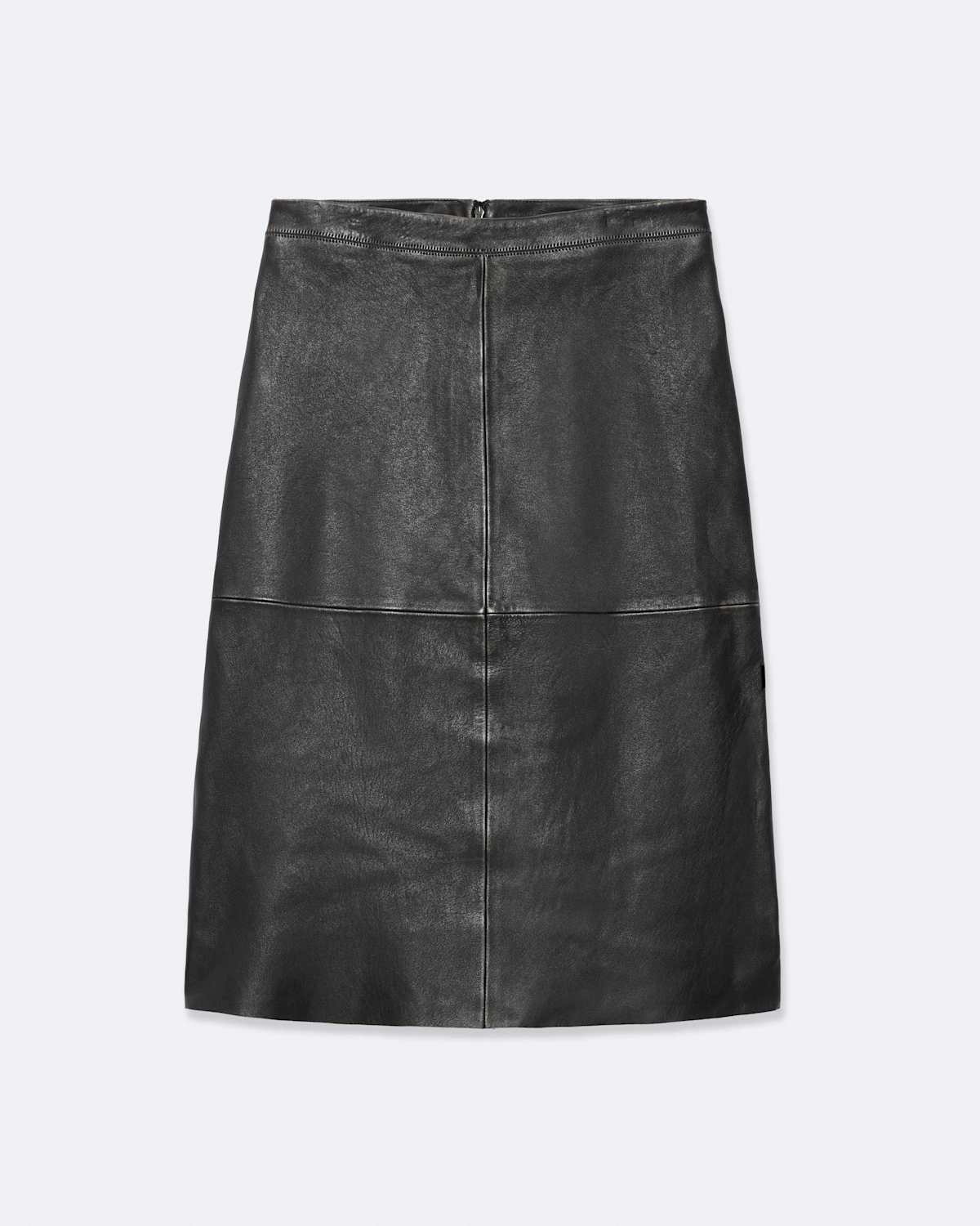 Olivia Leather Midi Skirt by AllSaints