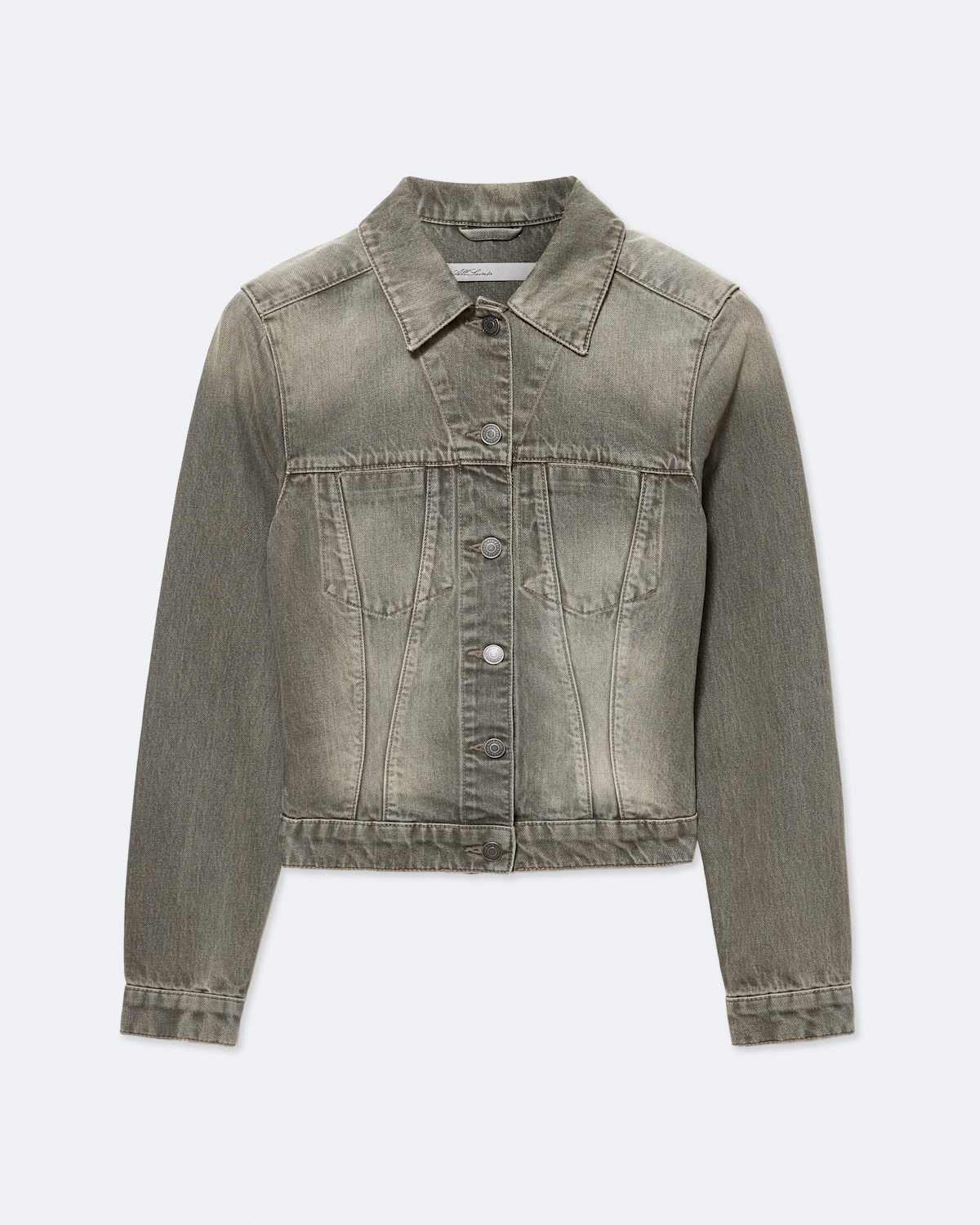 Pitched Fitted Denim Jacket by AllSaints