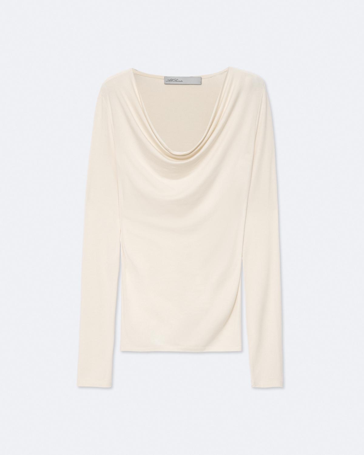 Lilla Cowl-Neck Slim-Fit Top by AllSaints