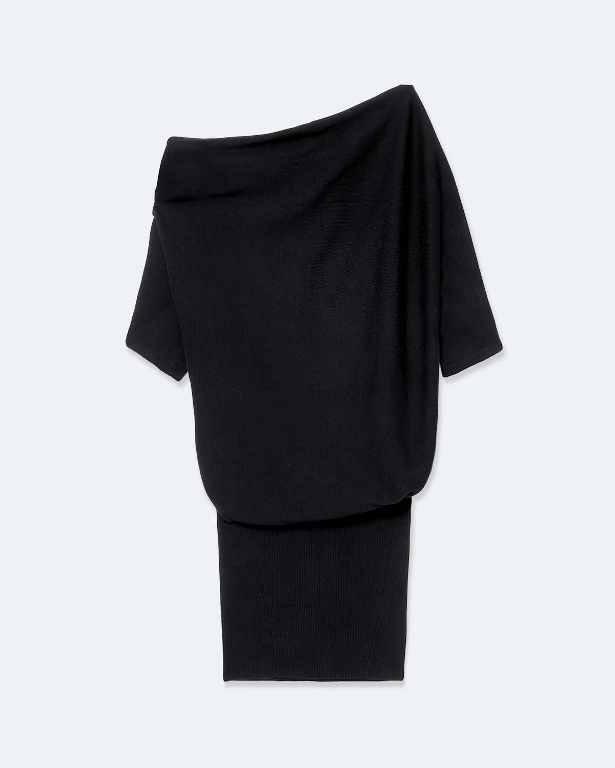 Ellie Asymmetric Knitted Cotton Mini Dress by AllSaints