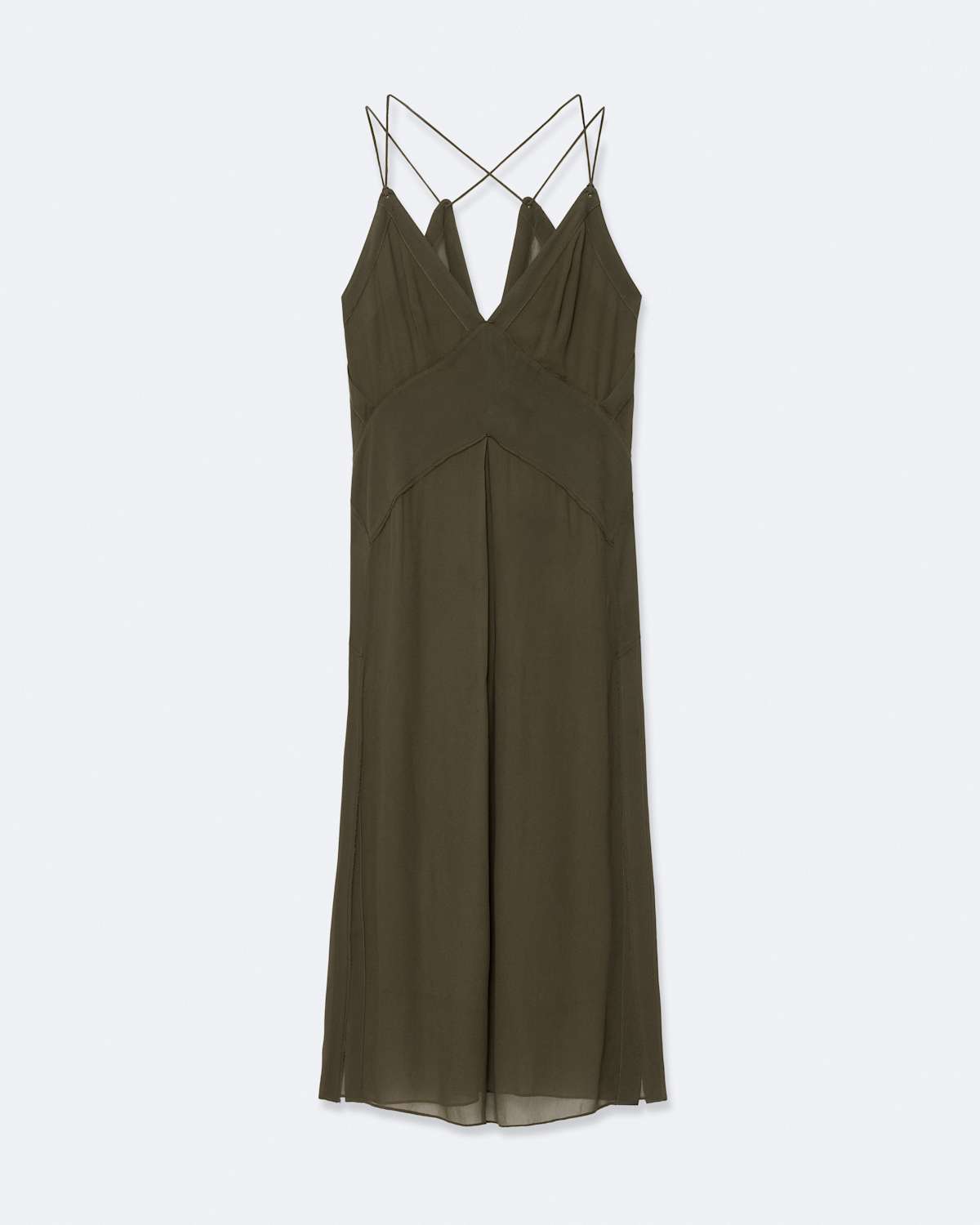 Fawn Viscose Midi Slip Dress by AllSaints