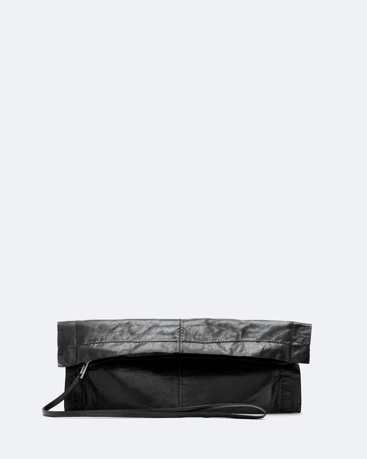 Lutece Fold Leather Clutch by AllSaints