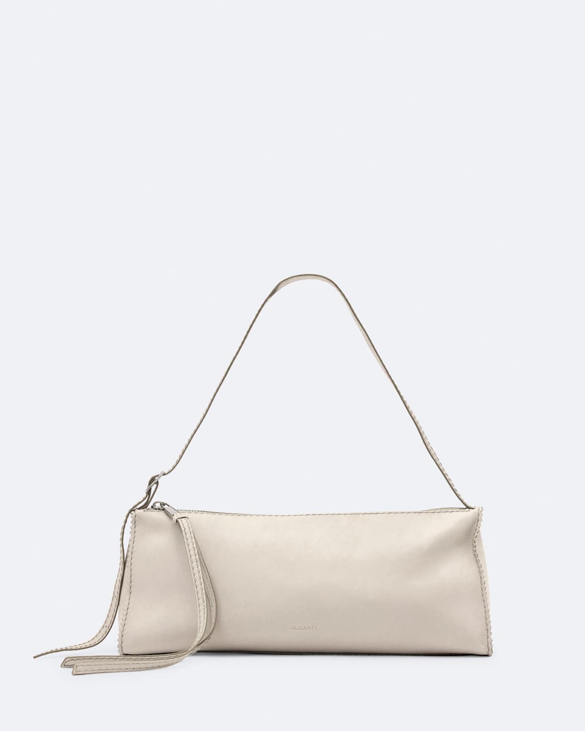 Siloh Pinked-Edge Leather Shoulder Bag by AllSaints