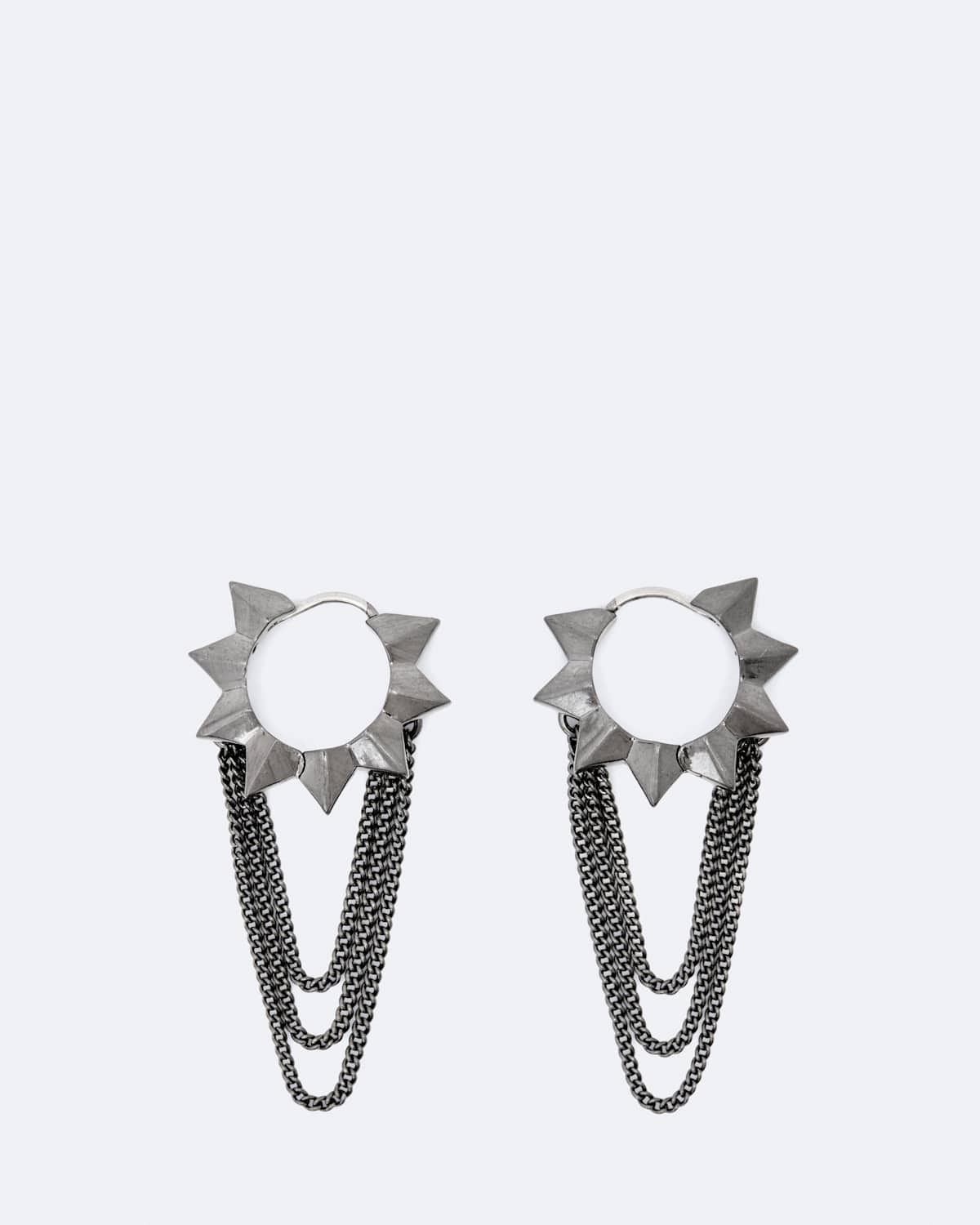 Spike Chain-Embellished Huggie Earrings by AllSaints