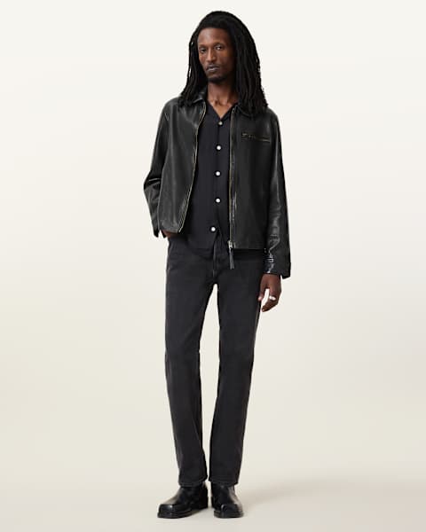 Shop the Miller Zip Up Leather Jacket.