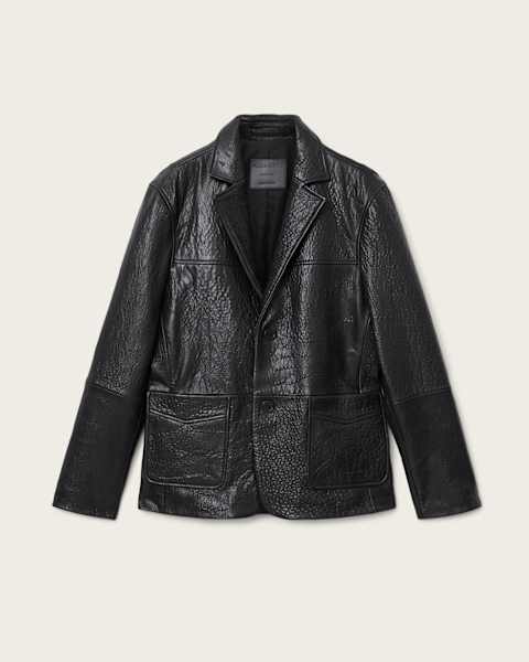 Shadwell Single Breasted Leather Blazer