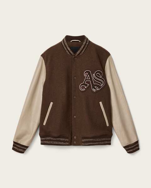 Blouson Bomber En Cuir Vintage All Saints - Taille 38 - Cuir Super Doux - À Peine Porté