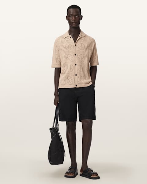 AllSaints - T-shirt coupe boyfriend à imprimé style poster - Noir