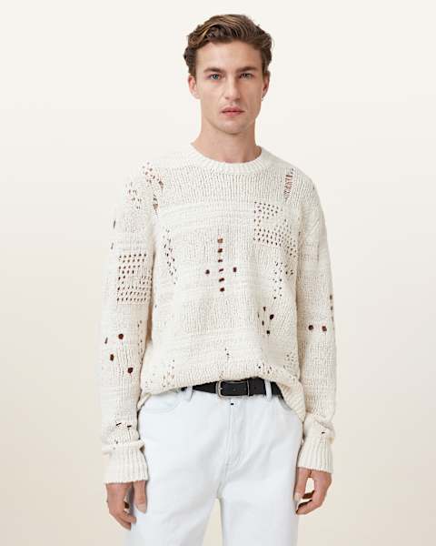 Image for Harvey Distressed Crew Neck Jumper
