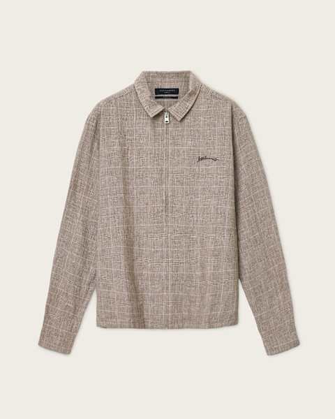 Keal Linen Blend Embroidered Check Jacket