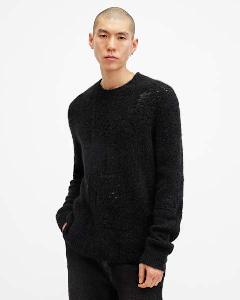 Hadwin Distressed Crew Neck Jumper