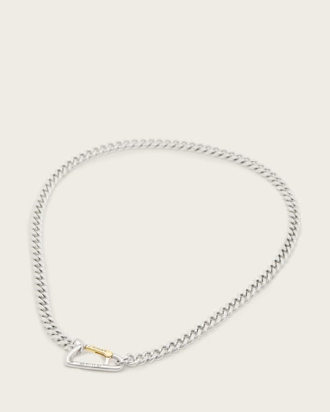 Shop the Carabiner Two Tone Necklace.