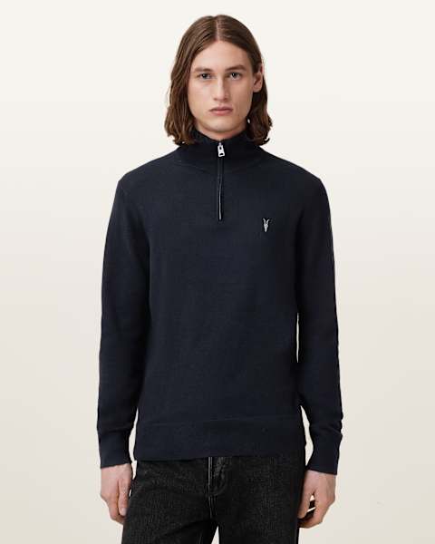 Image for Kilburn Zip Funnel Neck Ramskull Jumper