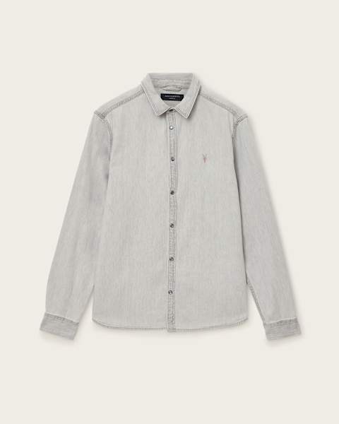 Gleason Press Stud Ramskull Denim Shirt