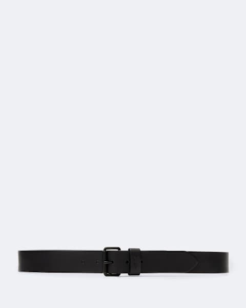 Dunston Roller-Buckle Leather Belt