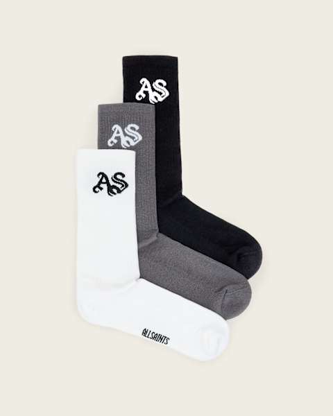 AllSaints Gothic 3 Pack Socks