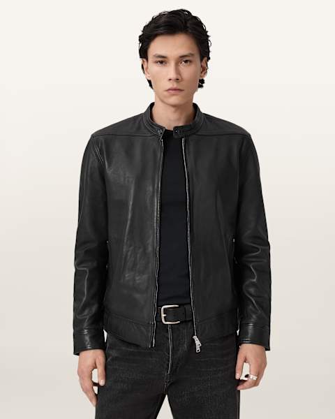 Holt Slim Fit Leather Jacket