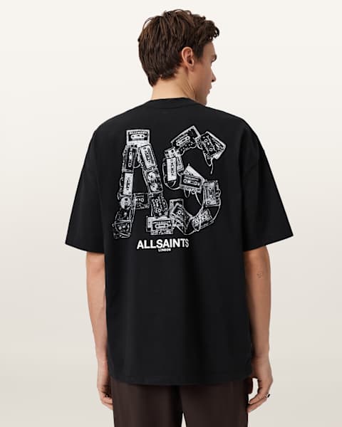 AllSaints - T-shirt à imprimé graphique - Blanc