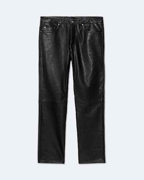Slim leather trousers