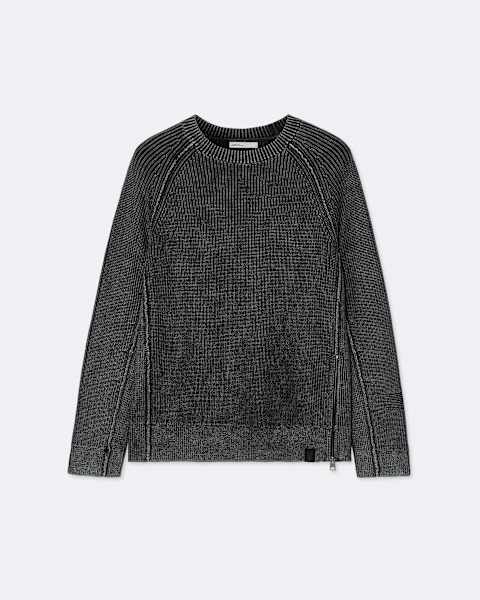 Kit Acid-Washed Cotton Crew-Neck Sweater