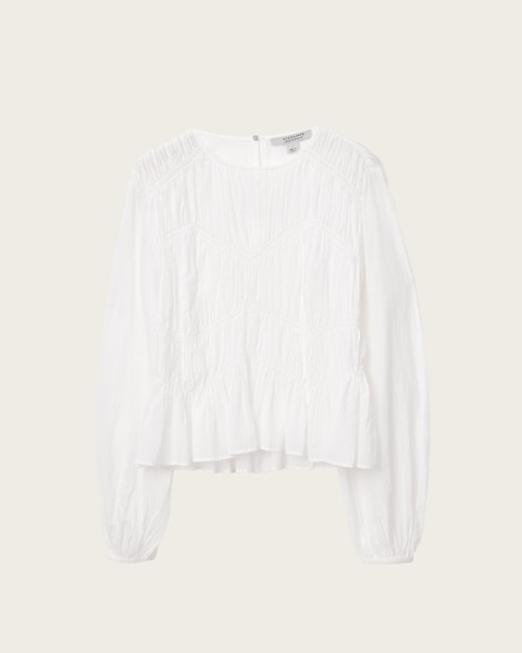 Melani Round Neck Gathered Top