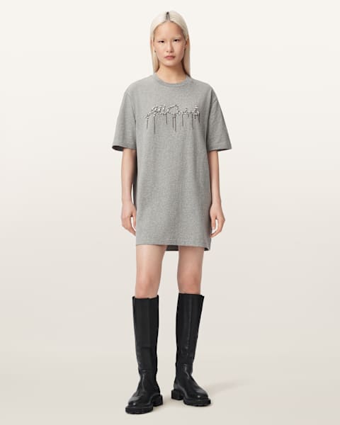 T-Shirt Dresses | Black & White T-Shirt Dresses for Women | ALLSAINTS US