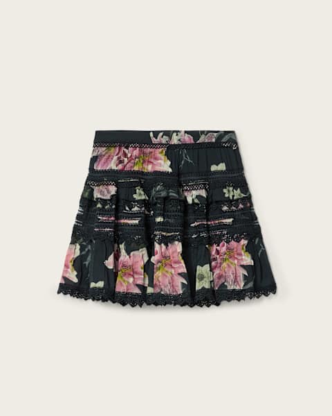 Zora Lace Trimmed Mini Skirt