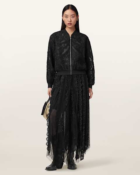 Jade Embellished Bomber Jacket