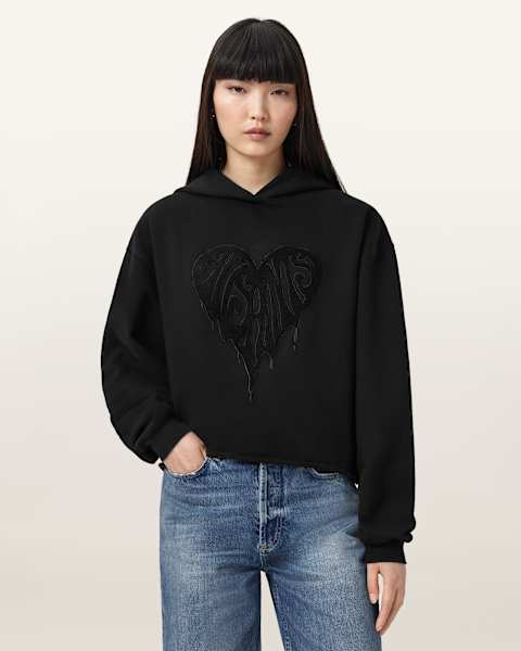 Suwequest Women's Casual Oversized Hoodies - Long Sleeve Drop Shoulder Pullover Sweatshirt - View #6