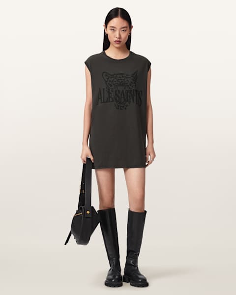 all saints black shirt dress All Saints Black Apolina Shirt Dress Size 10 – Whispers Dress Agency