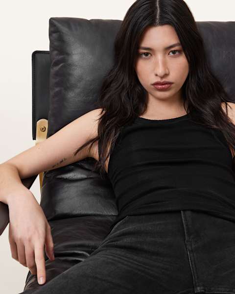 Rina Crew Neck Sleeveless Tank Top