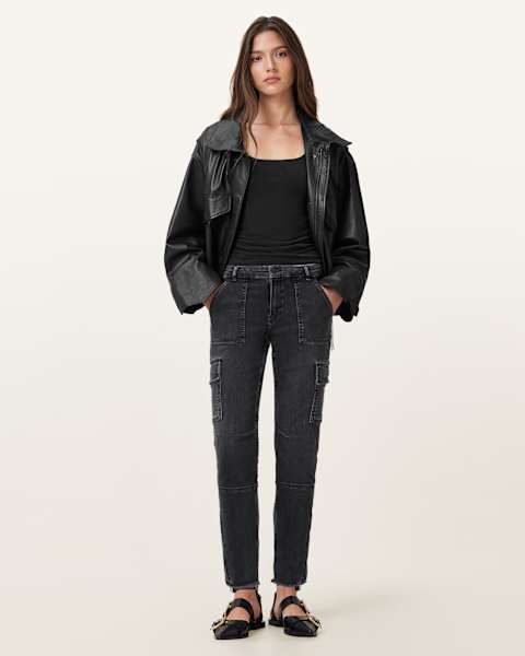 Pantalon De Jogging AllSaints Darcie Femme - Gris Taille S - Taille Basse 28in