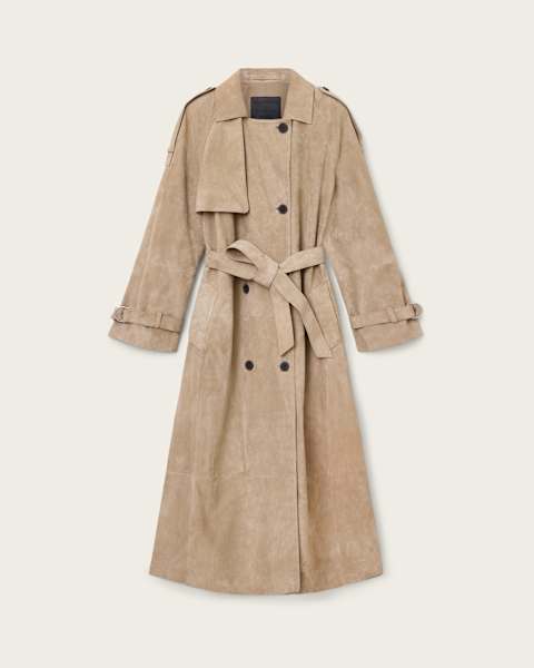 Reed Suede Trench Coat
