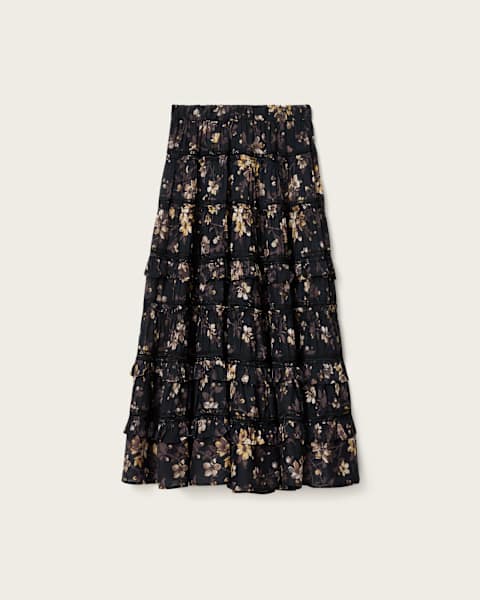 Talia Printed Midi Skirt