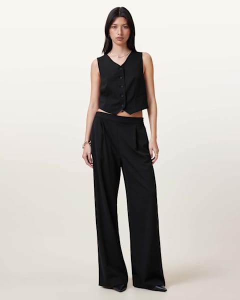 Image for Aleida Lightweight Wide Leg Trousers