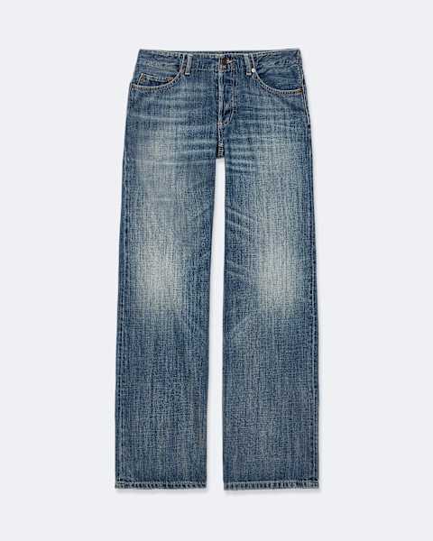 Vintage Indigo Nico Low-Rise Wide-Leg Jeans